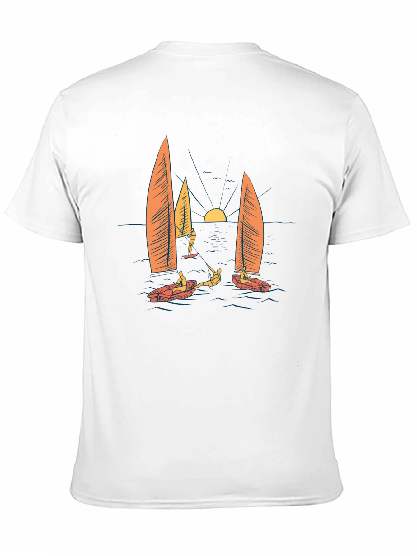 Sailing Graphic Black T-Shirt