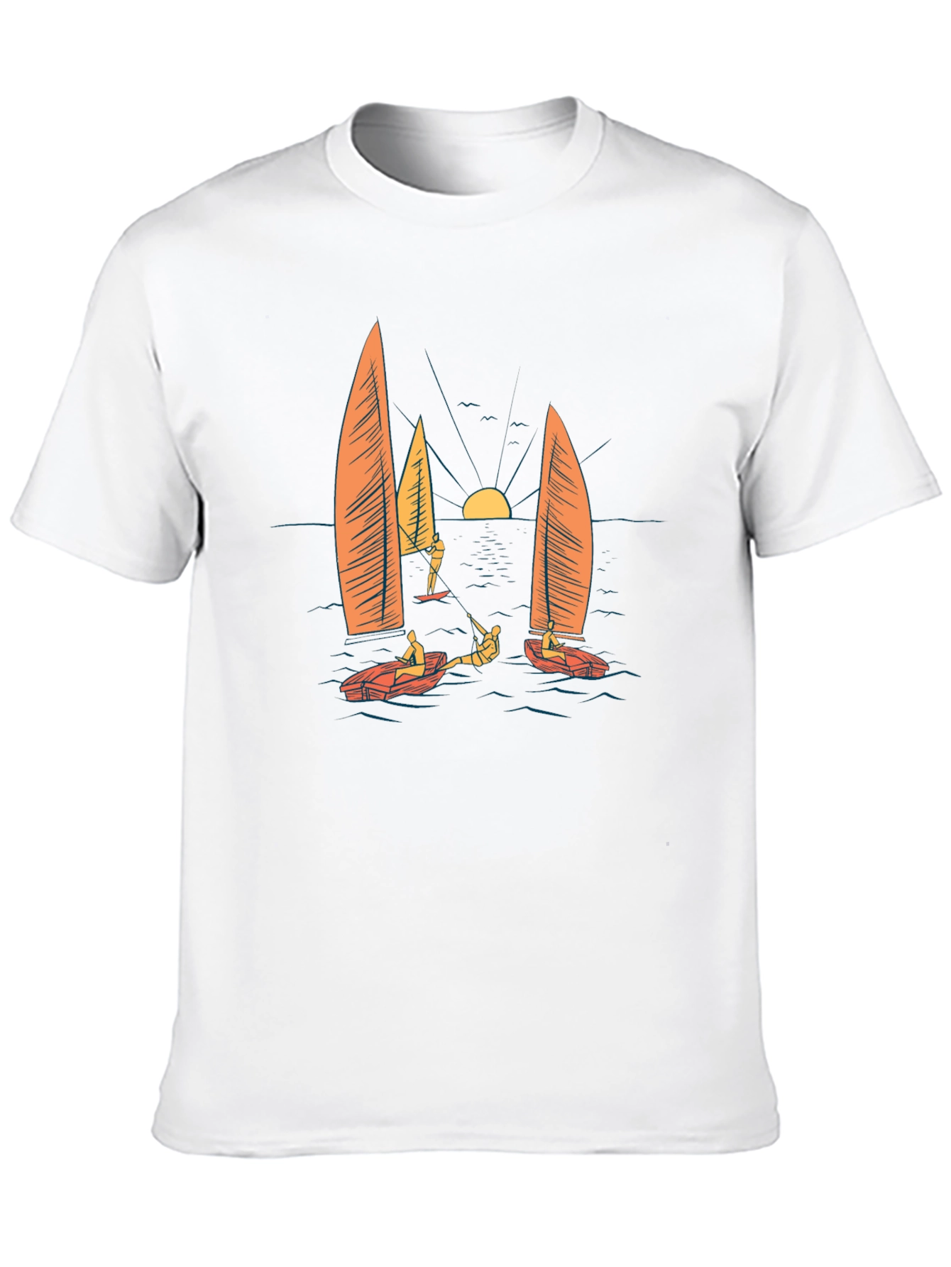 Sailing Graphic Black T-Shirt