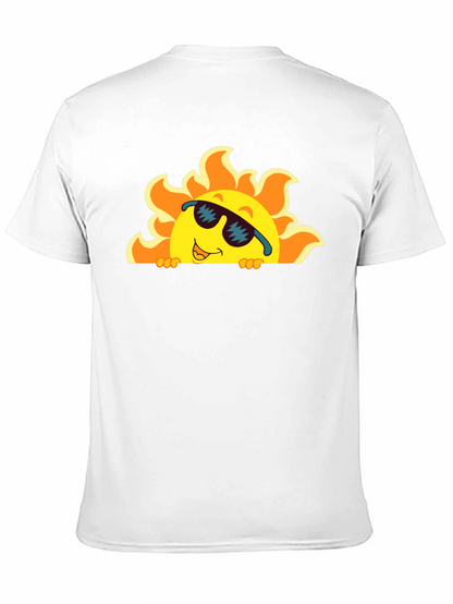 Cool Sun Graphic Tee - Black Cotton T-Shirt