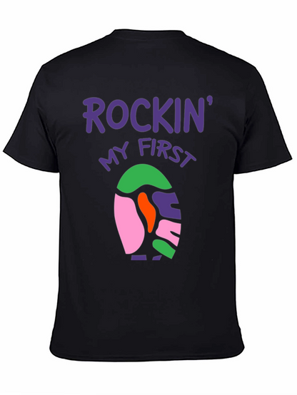 Rockin My First Easter Black T-Shirt
