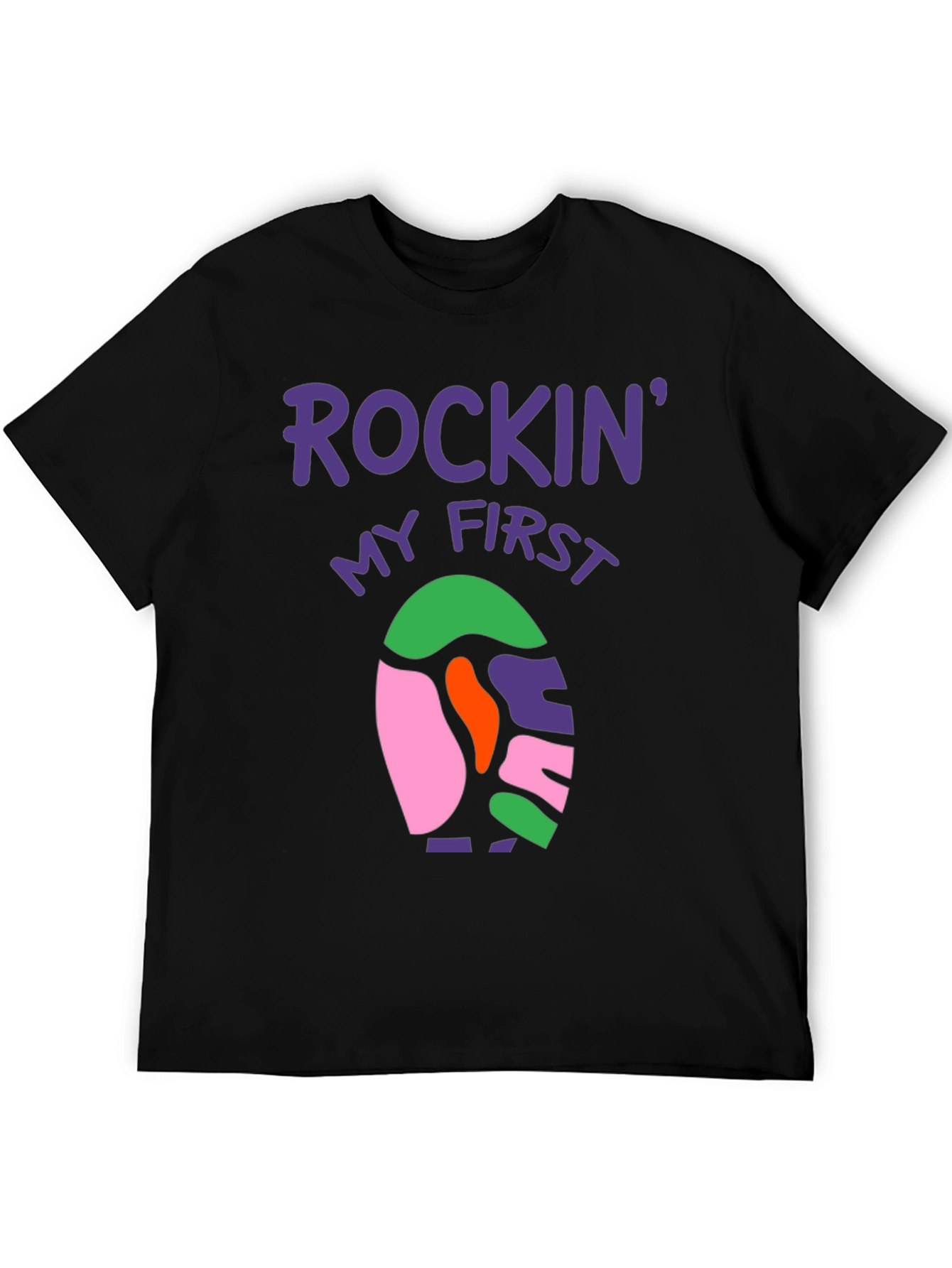 Rockin My First Easter Black T-Shirt