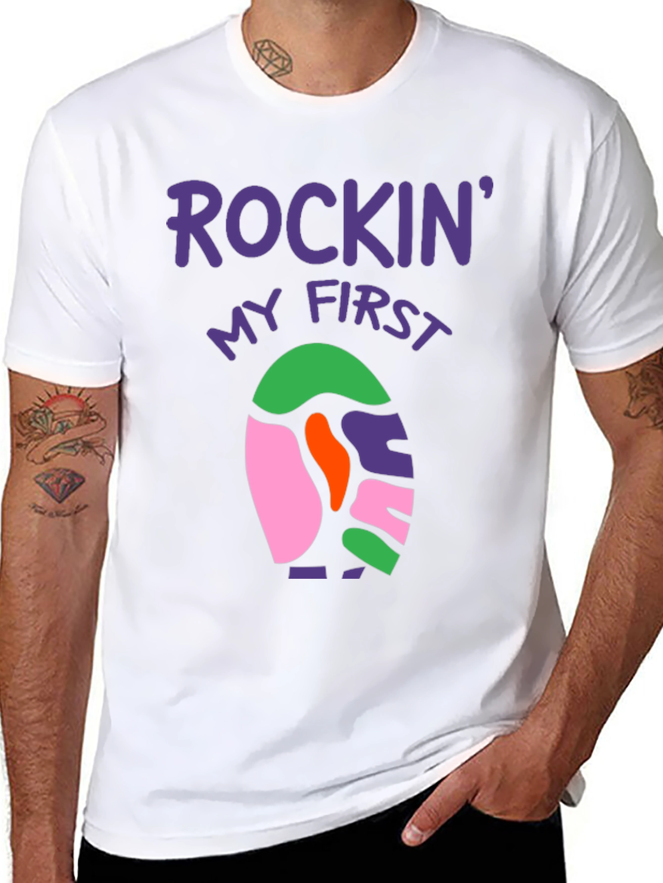 Rockin My First Easter Black T-Shirt