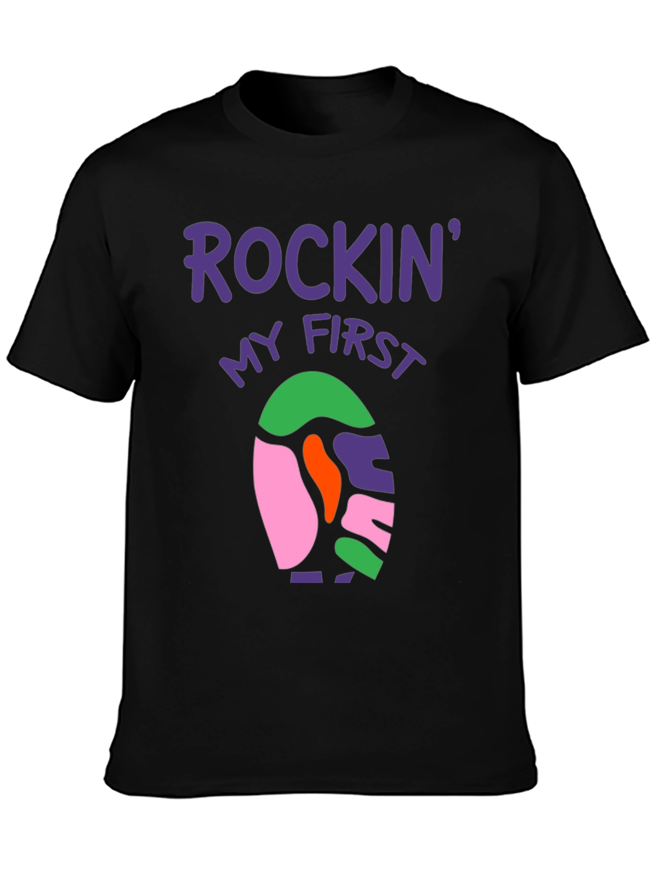 Rockin My First Easter Black T-Shirt