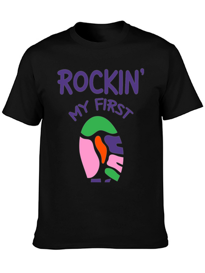 Rockin My First Easter Black T-Shirt