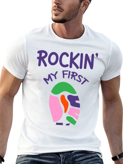 Rockin My First Easter Black T-Shirt