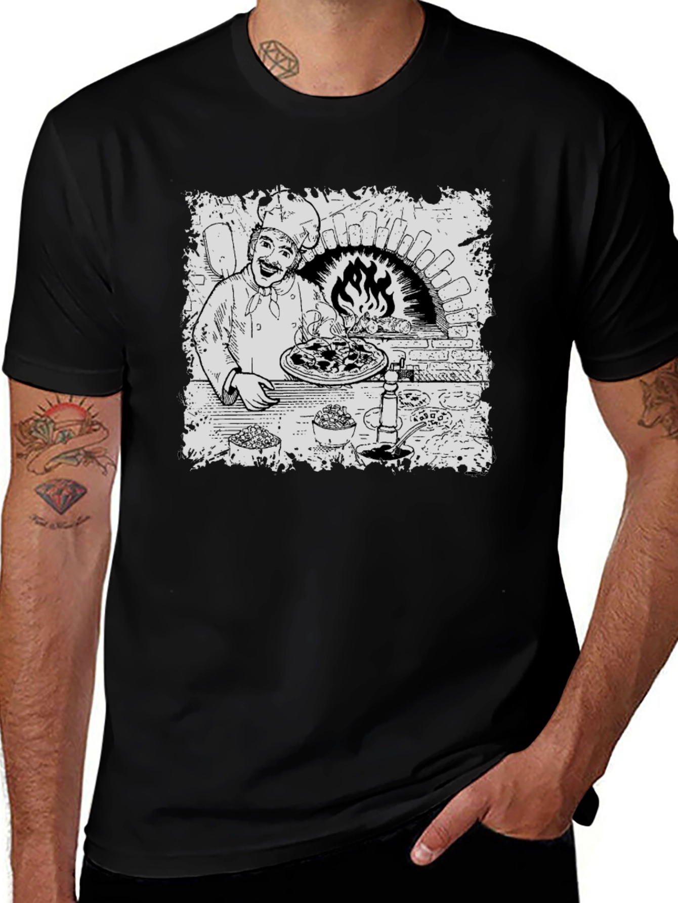 Chef Pizza Oven Graphic T-Shirt