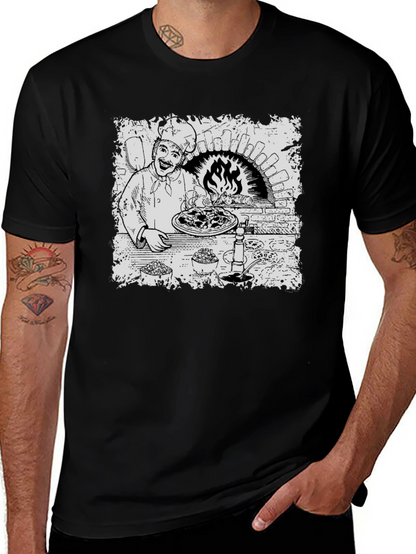Chef Pizza Oven Graphic T-Shirt
