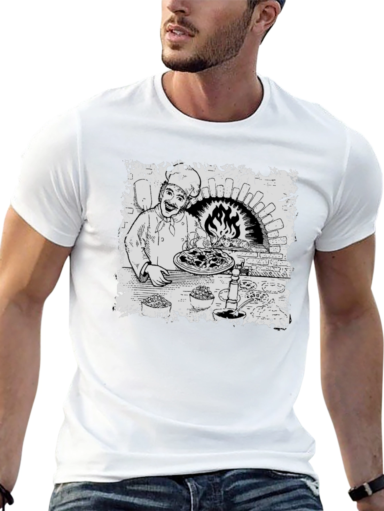 Chef Pizza Oven Graphic T-Shirt