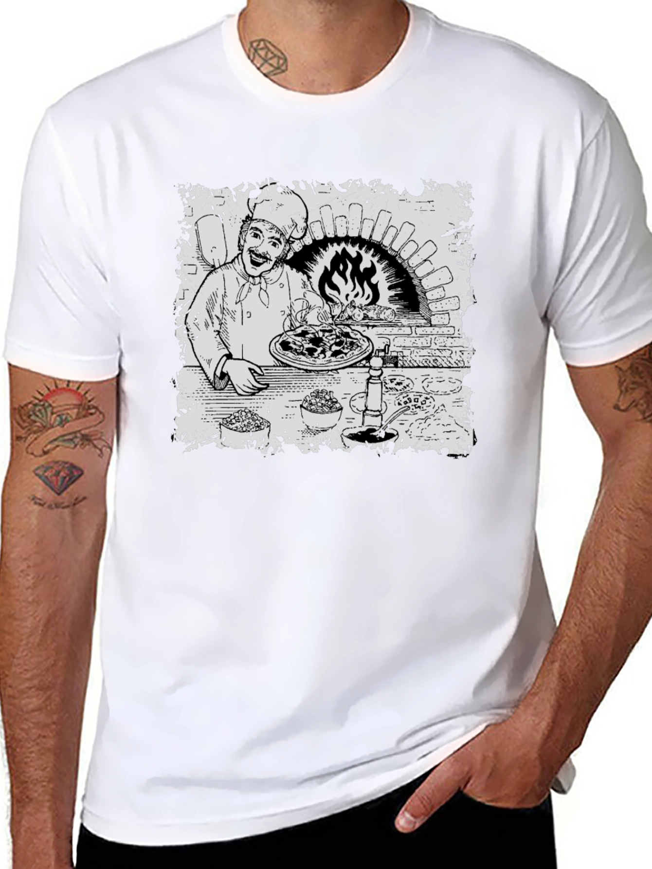 Chef Pizza Oven Graphic T-Shirt