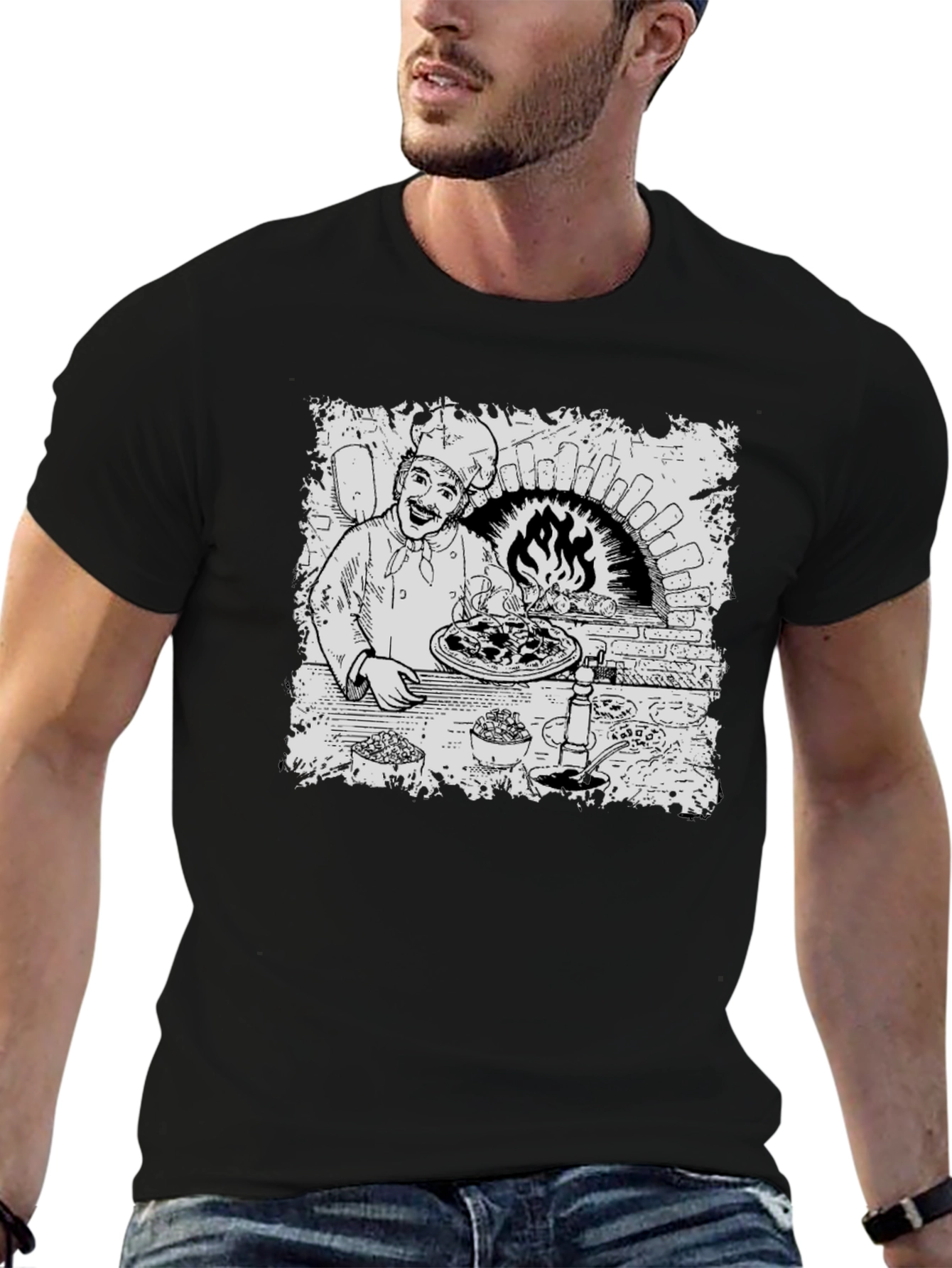 Chef Pizza Oven Graphic T-Shirt