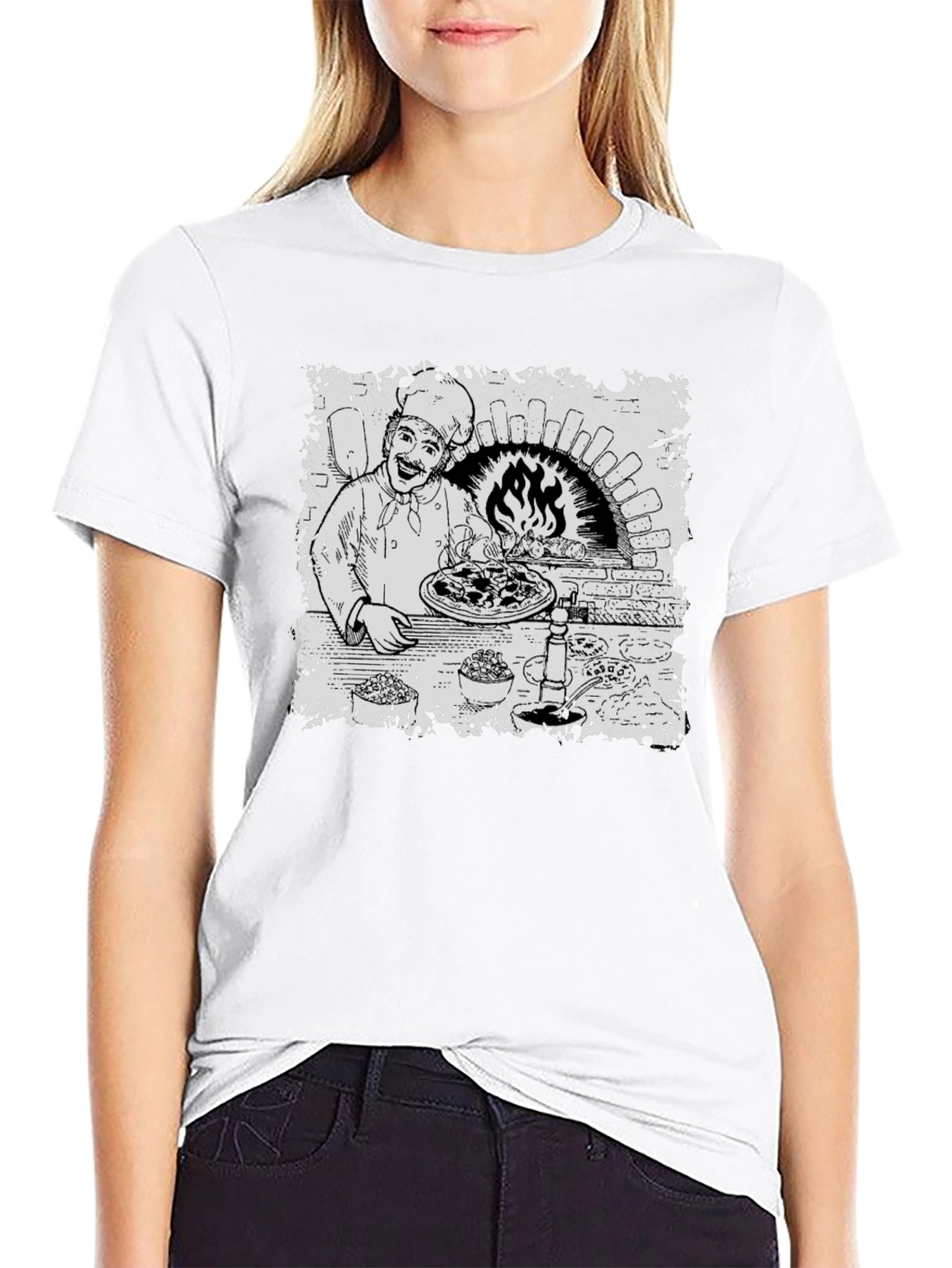Chef Pizza Oven Graphic T-Shirt
