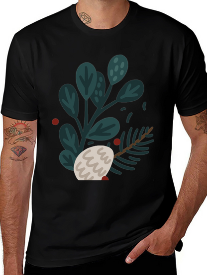 Festive Botanical Graphic T-Shirt