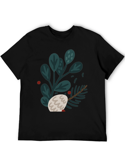 Festive Botanical Graphic T-Shirt