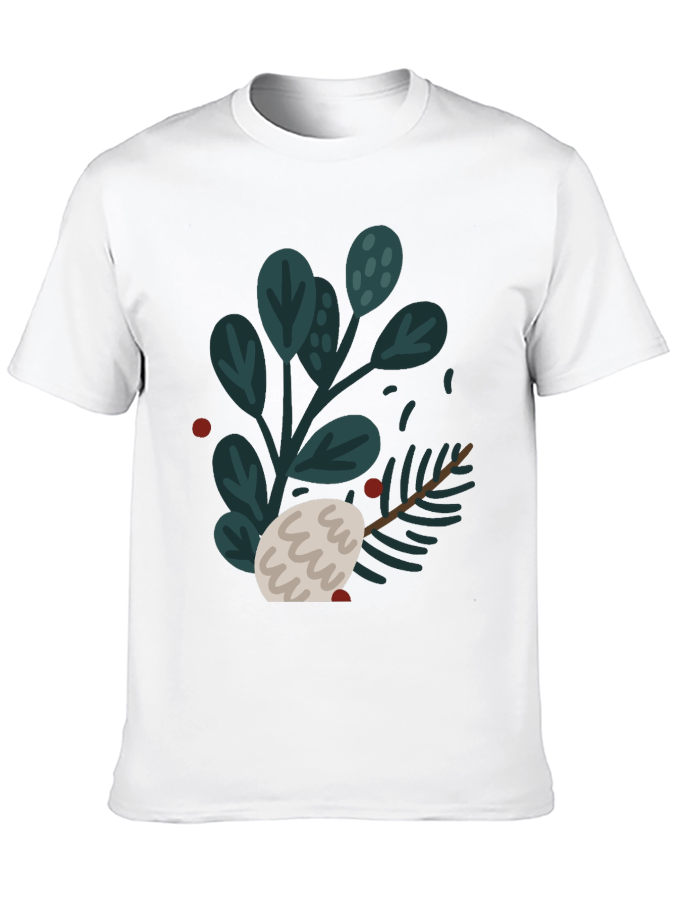 Festive Botanical Graphic T-Shirt