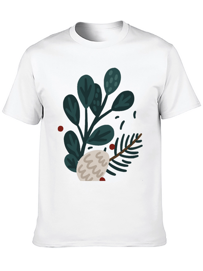 Festive Botanical Graphic T-Shirt