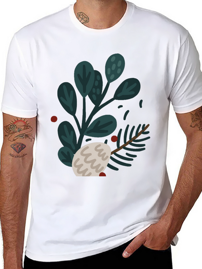 Festive Botanical Graphic T-Shirt