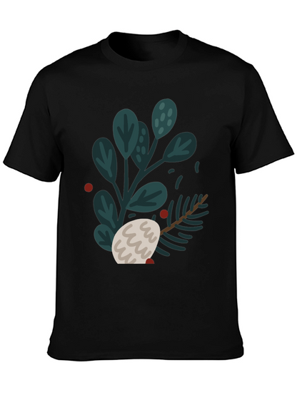Festive Botanical Graphic T-Shirt
