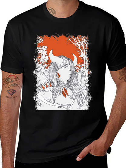 Mythical Warrior Graphic Tee - Black Unisex T-Shirt