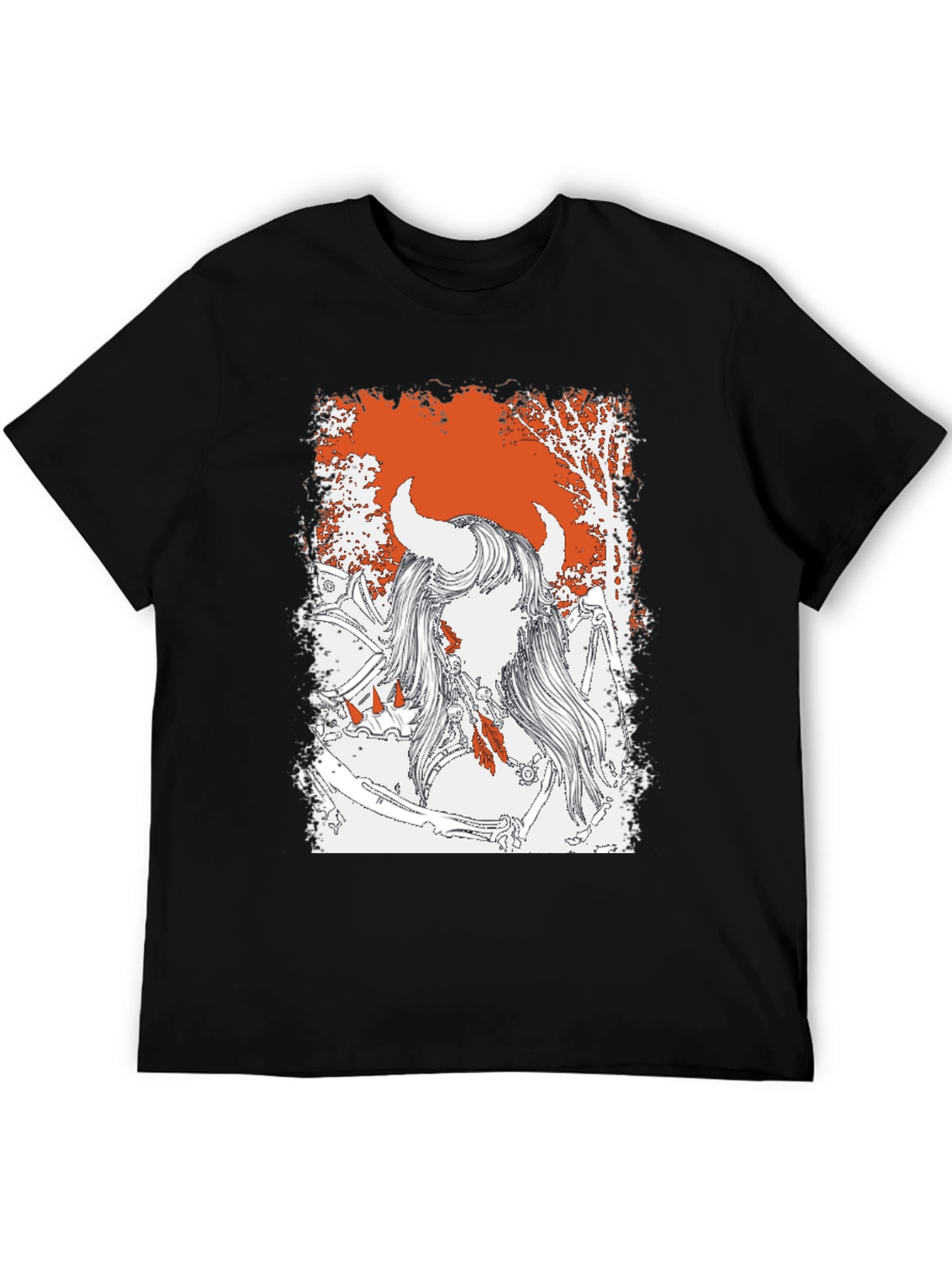 Mythical Warrior Graphic Tee - Black Unisex T-Shirt