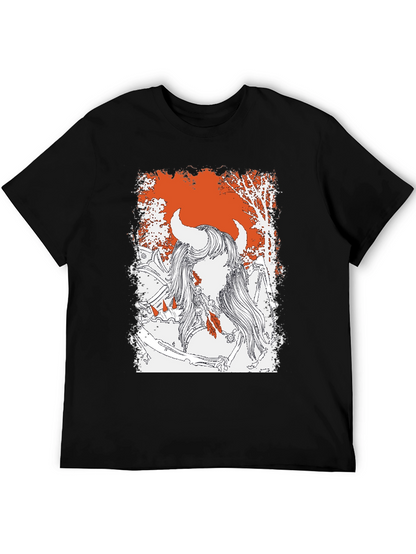 Mythical Warrior Graphic Tee - Black Unisex T-Shirt