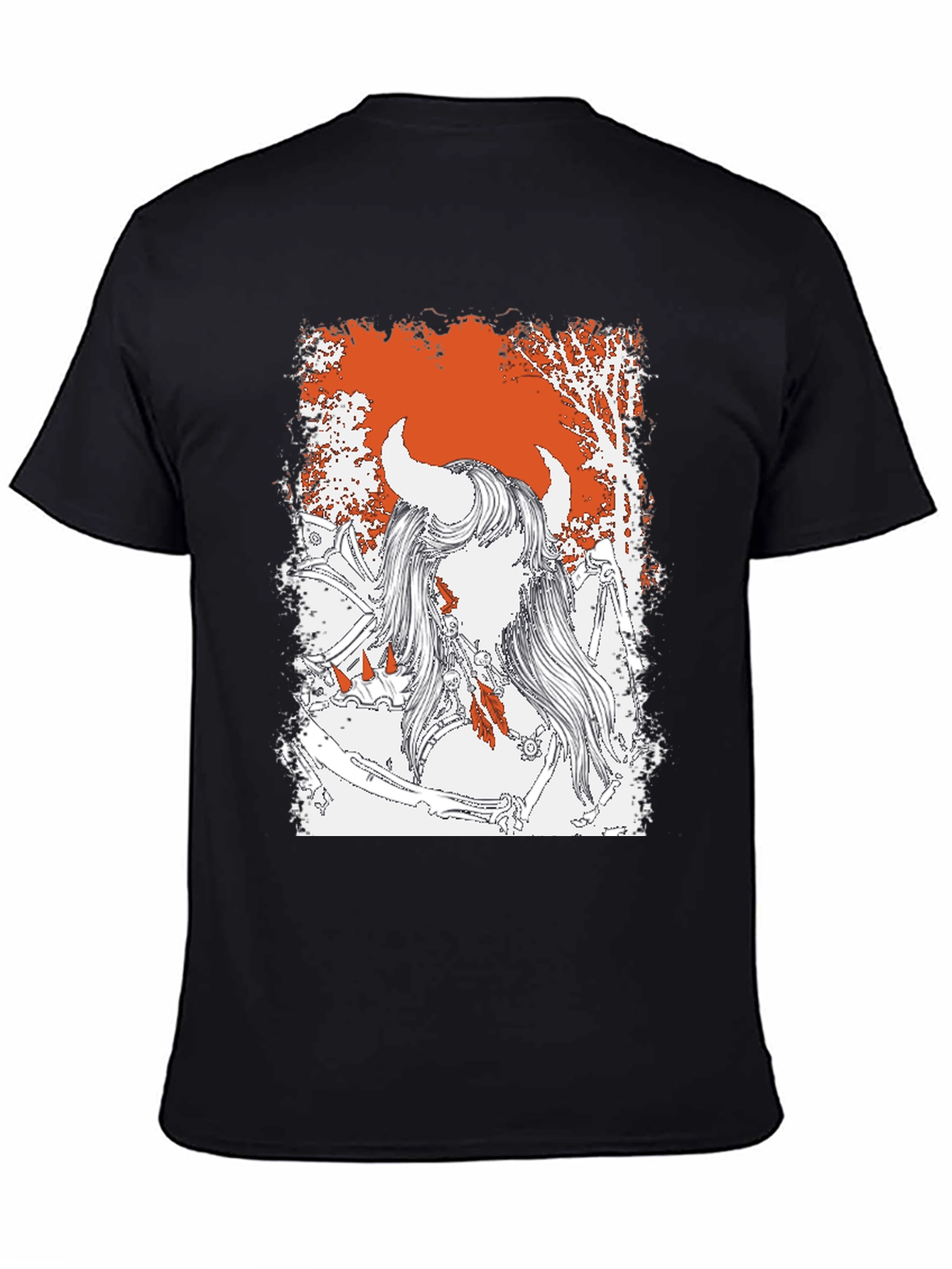 Mythical Warrior Graphic Tee - Black Unisex T-Shirt