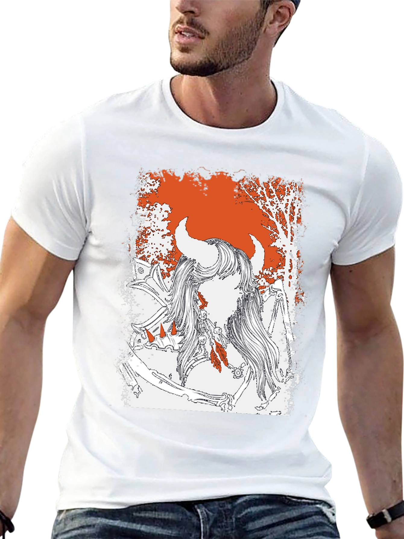 Mythical Warrior Graphic Tee - Black Unisex T-Shirt