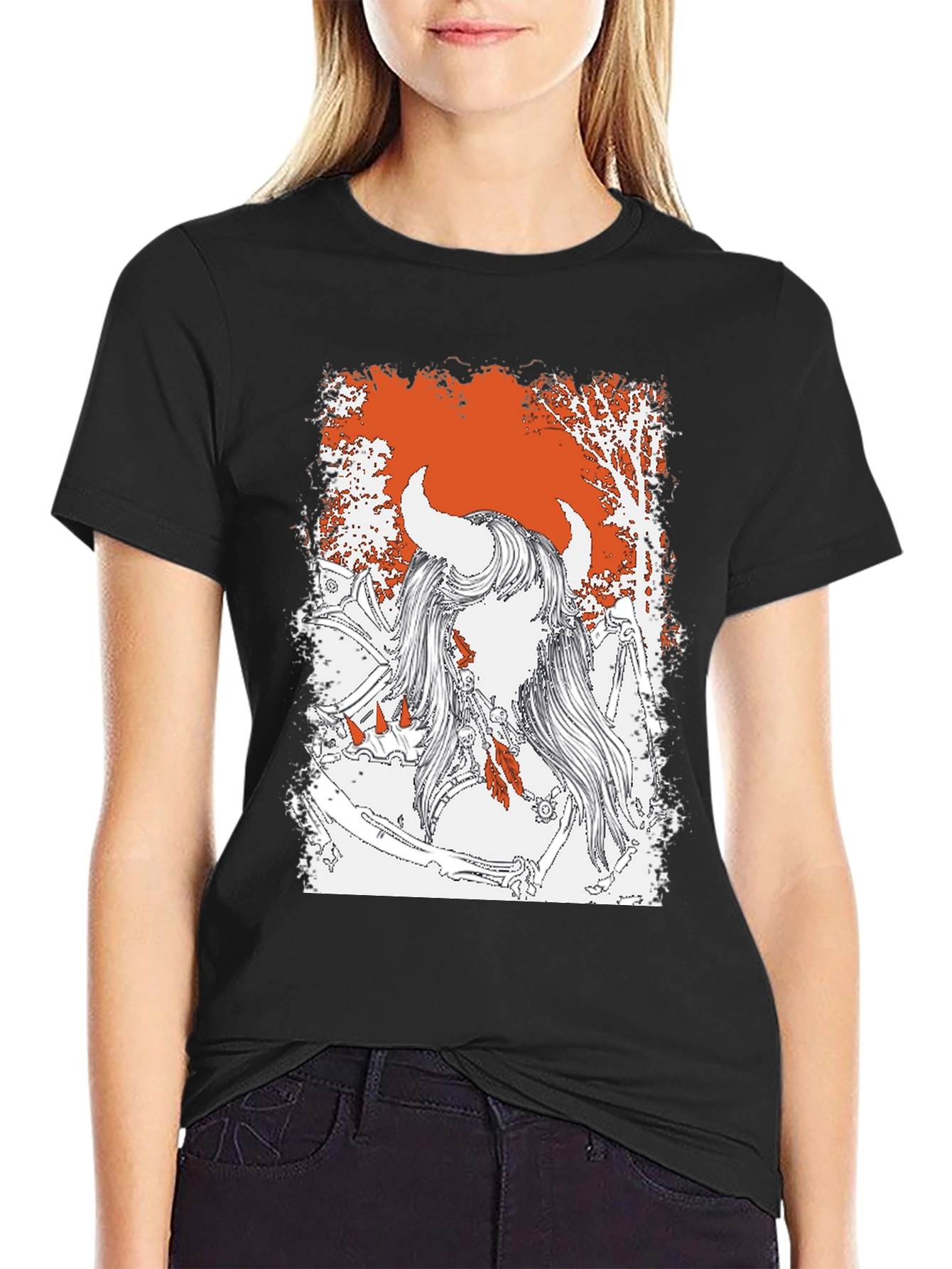 Mythical Warrior Graphic Tee - Black Unisex T-Shirt