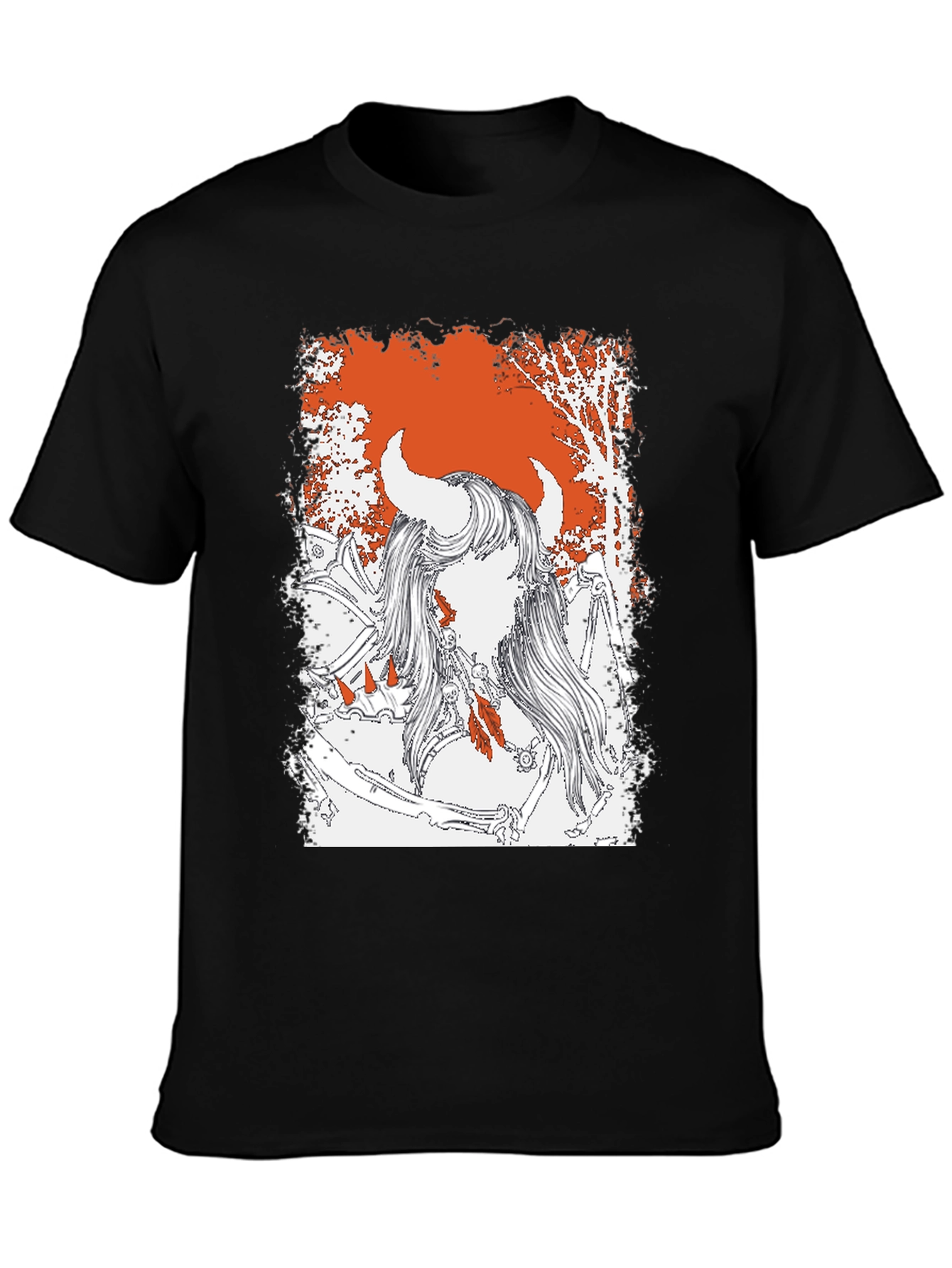 Mythical Warrior Graphic Tee - Black Unisex T-Shirt