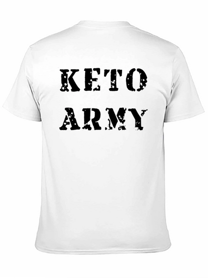 Keto Army Black Graphic Tee - Fitness Apparel