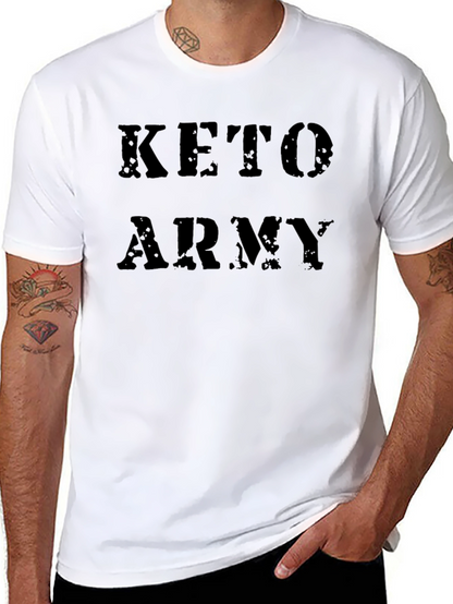 Keto Army Black Graphic Tee - Fitness Apparel