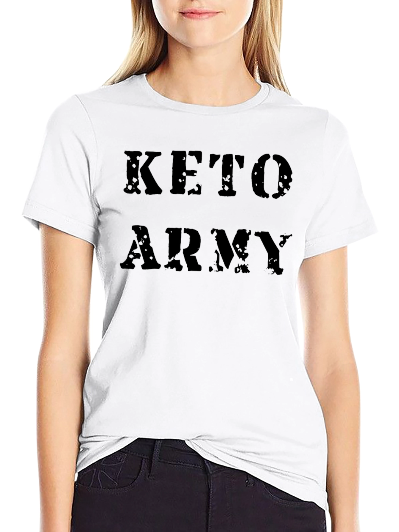 Keto Army Black Graphic Tee - Fitness Apparel