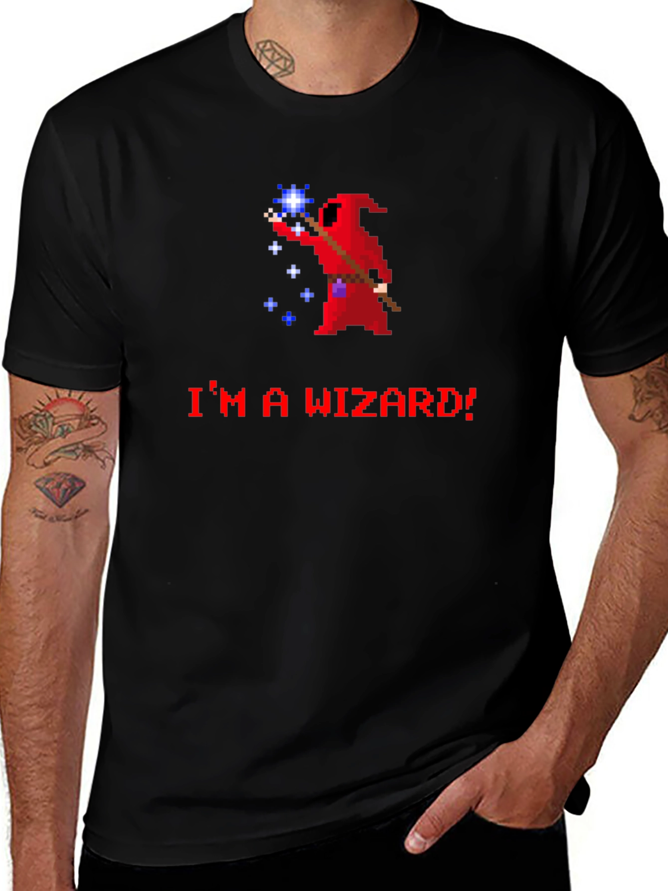 Im A Wizard! Retro Pixel Art T-Shirt