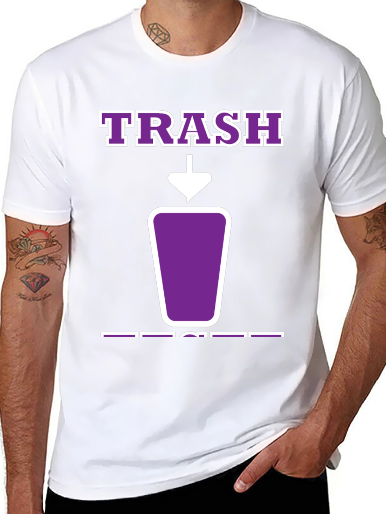 Trash T-Shirt - Purple Graphic Tee