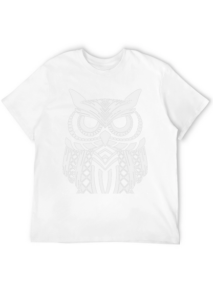 Owl Graphic Print Black T-Shirt
