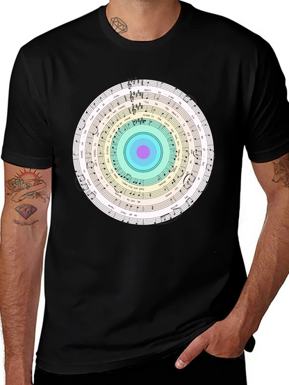 Musical Note Circle Graphic Tee