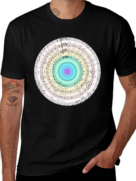 Musical Note Circle Graphic Tee