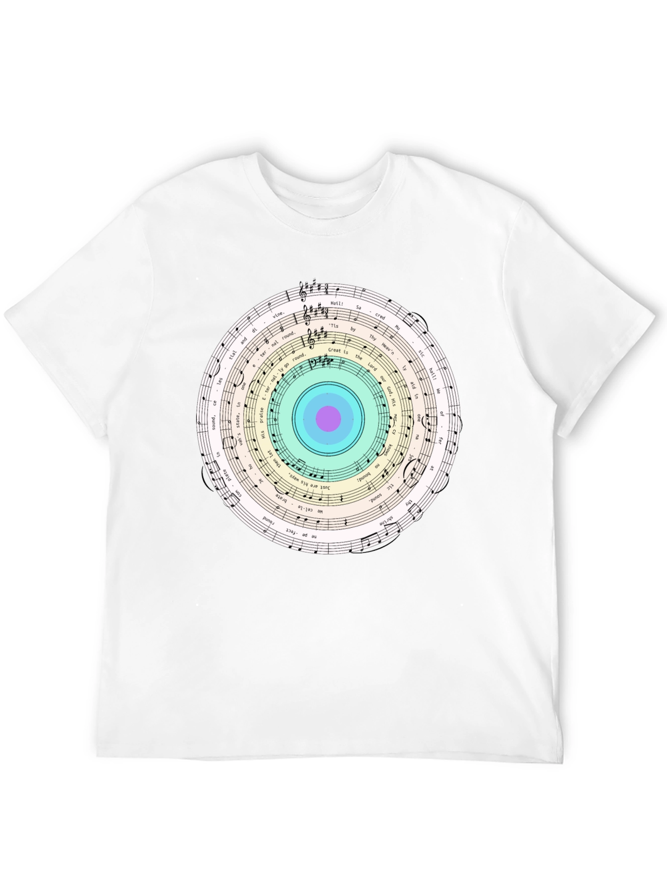 Musical Note Circle Graphic Tee