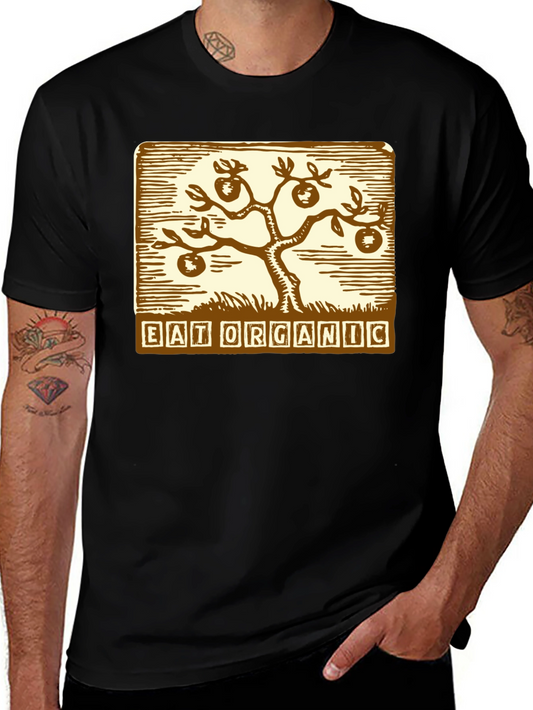 Eat Organic T-Shirt - Black Graphic Tee