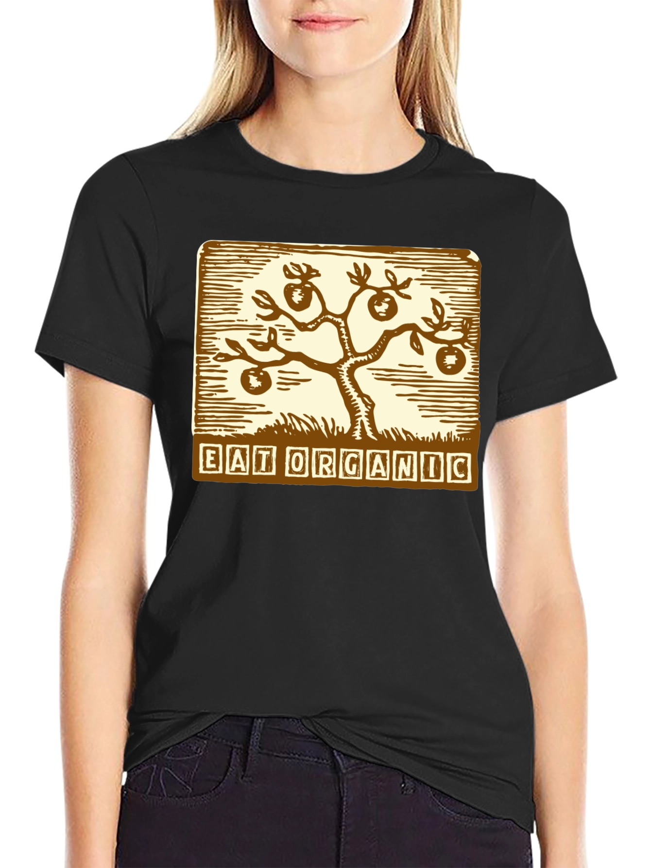 Eat Organic T-Shirt - Black Graphic Tee