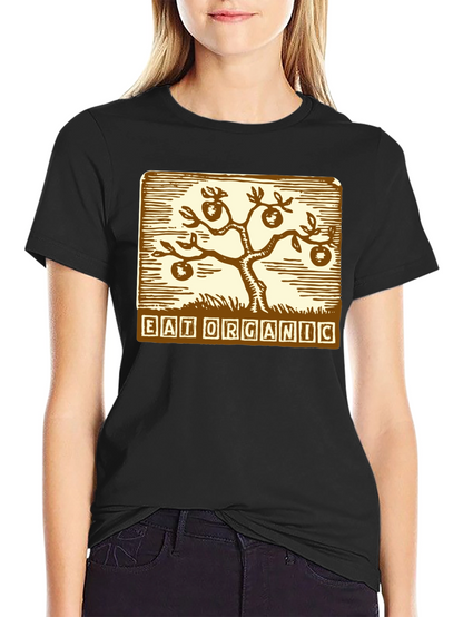 Eat Organic T-Shirt - Black Graphic Tee