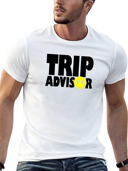 Trip Advisor Smiley Face Black T-Shirt