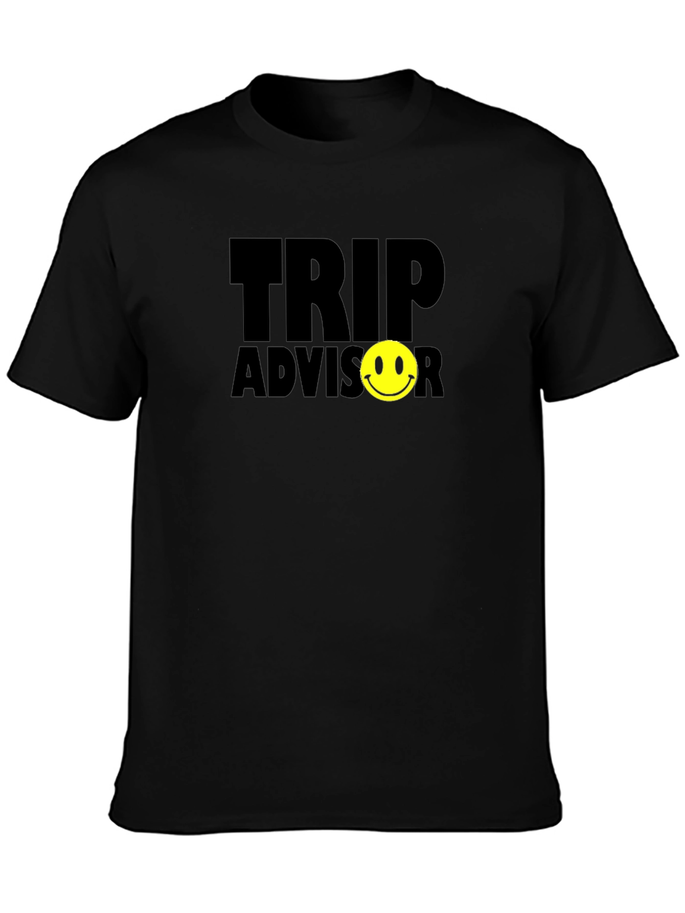 Trip Advisor Smiley Face Black T-Shirt