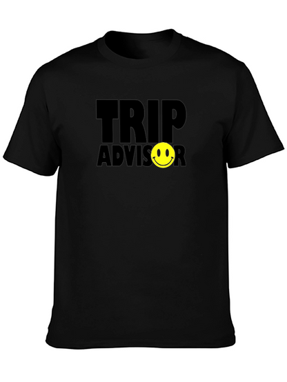 Trip Advisor Smiley Face Black T-Shirt