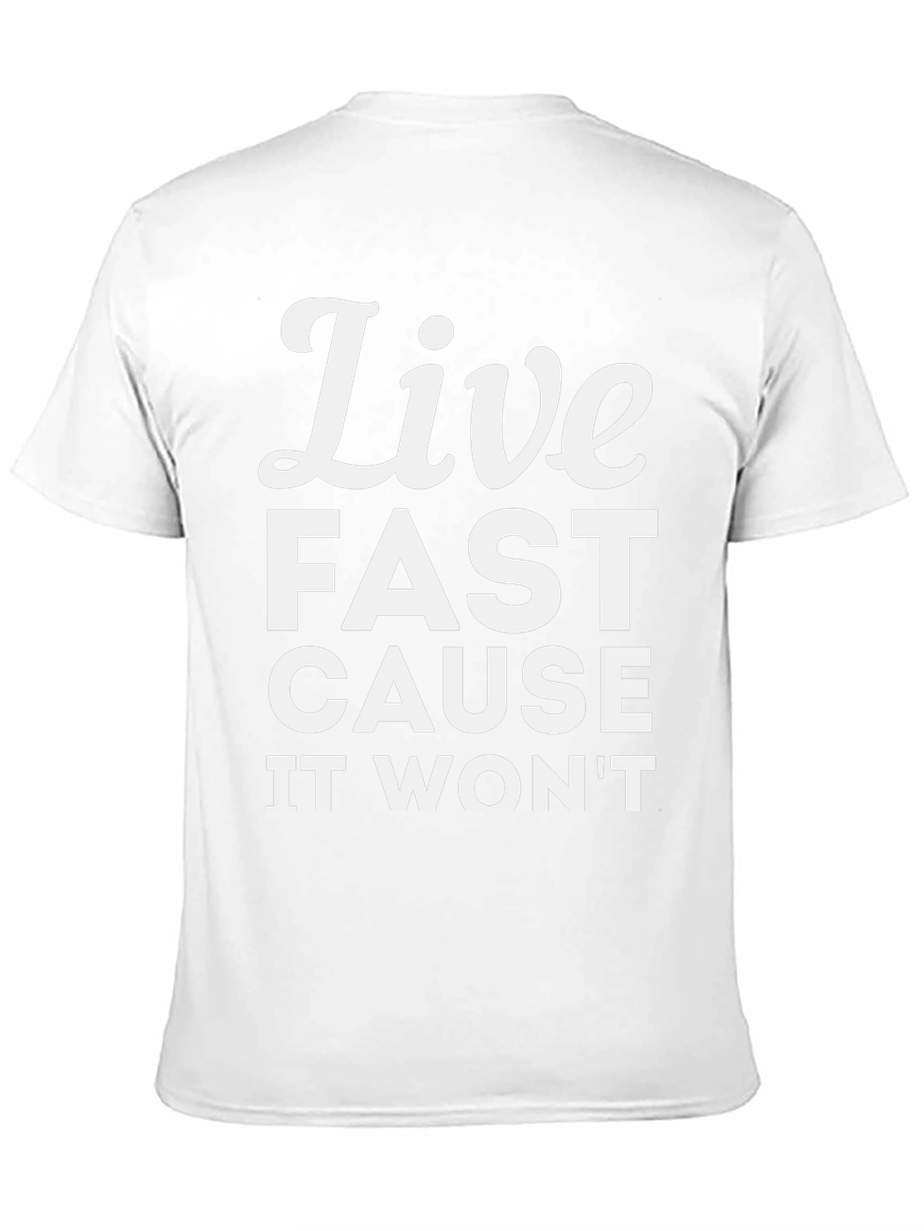 Live Fast Graphic Tee - Soft Cotton Casual T-Shirt