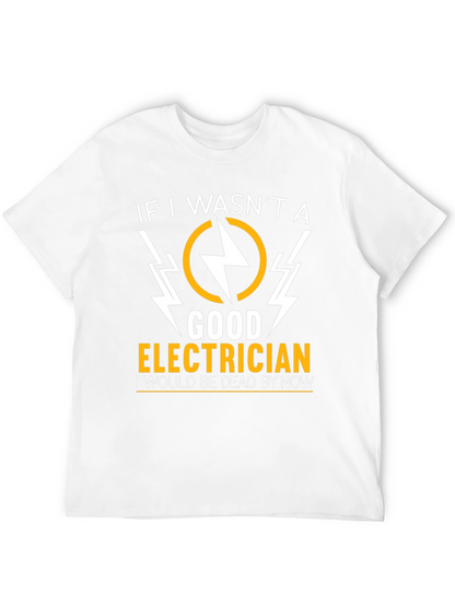 Electrician Humor Graphic T-Shirt - Black