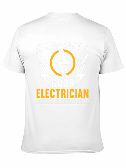 Electrician Humor Graphic T-Shirt - Black
