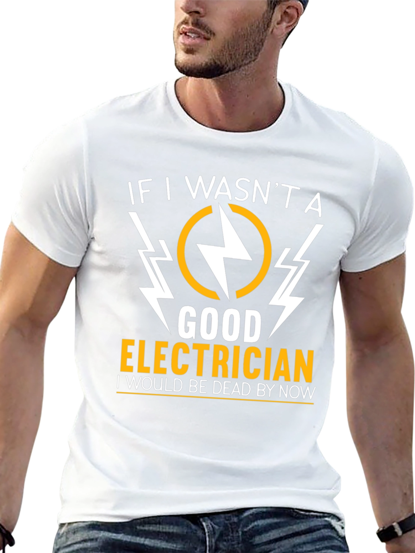 Electrician Humor Graphic T-Shirt - Black