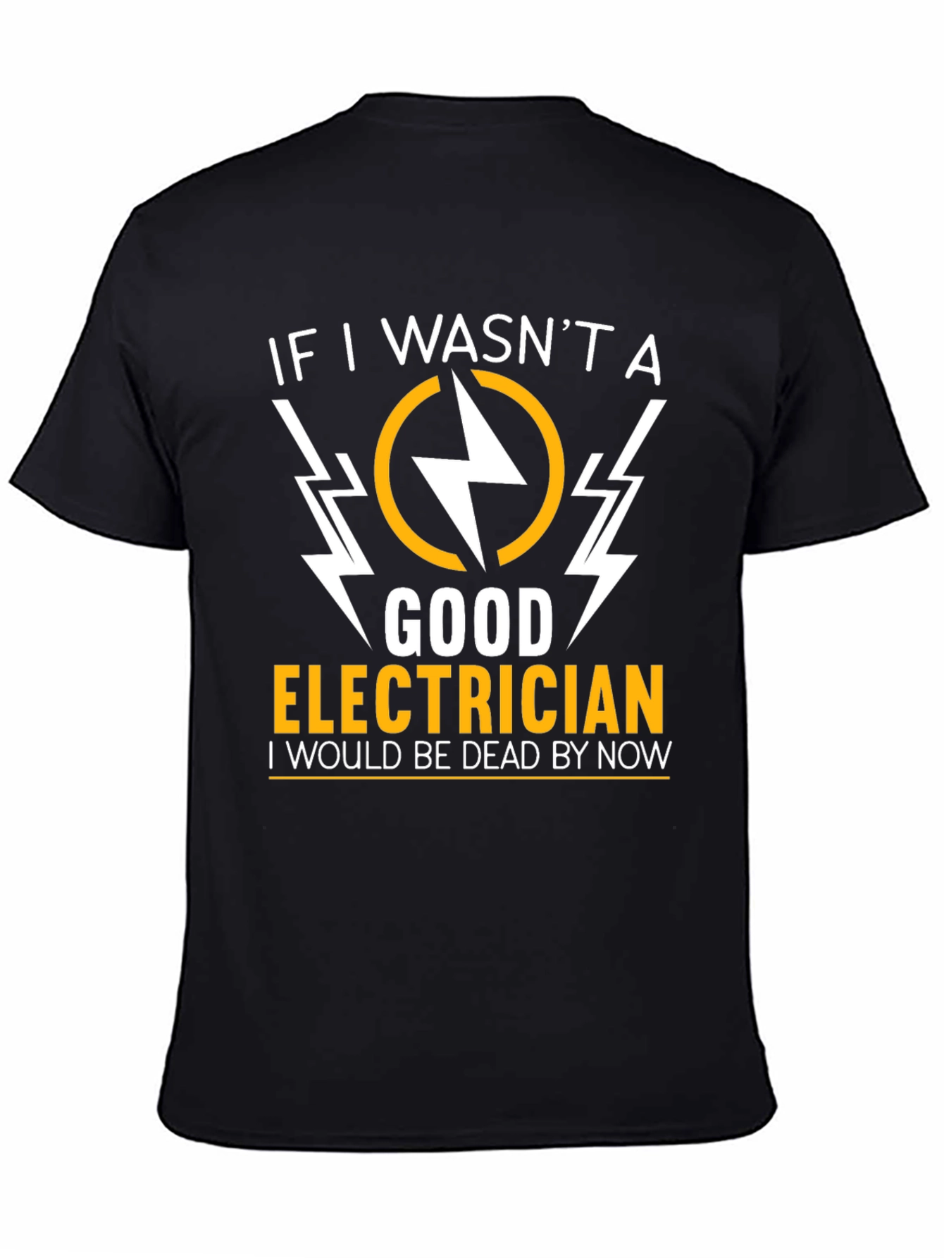 Electrician Humor Graphic T-Shirt - Black