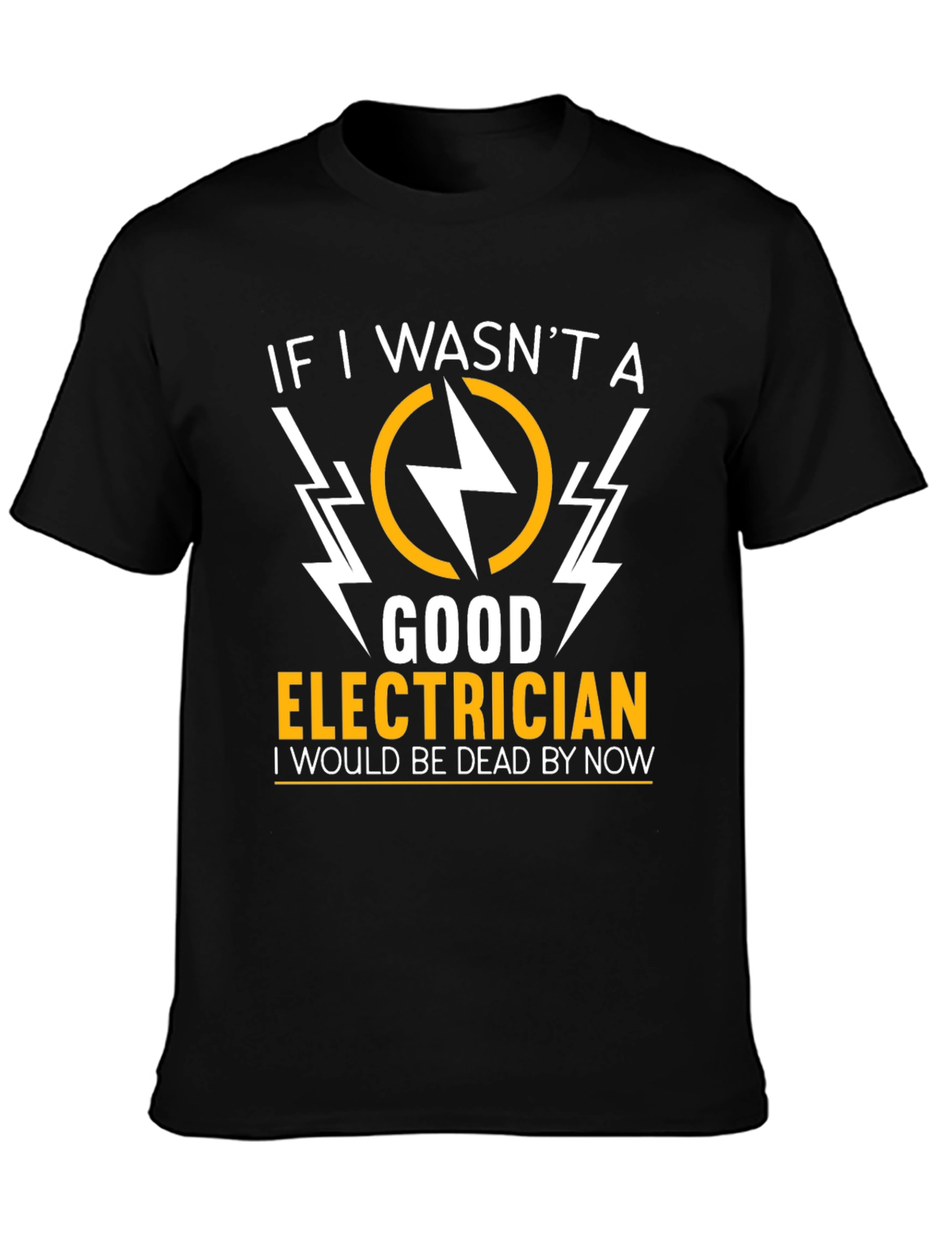 Electrician Humor Graphic T-Shirt - Black