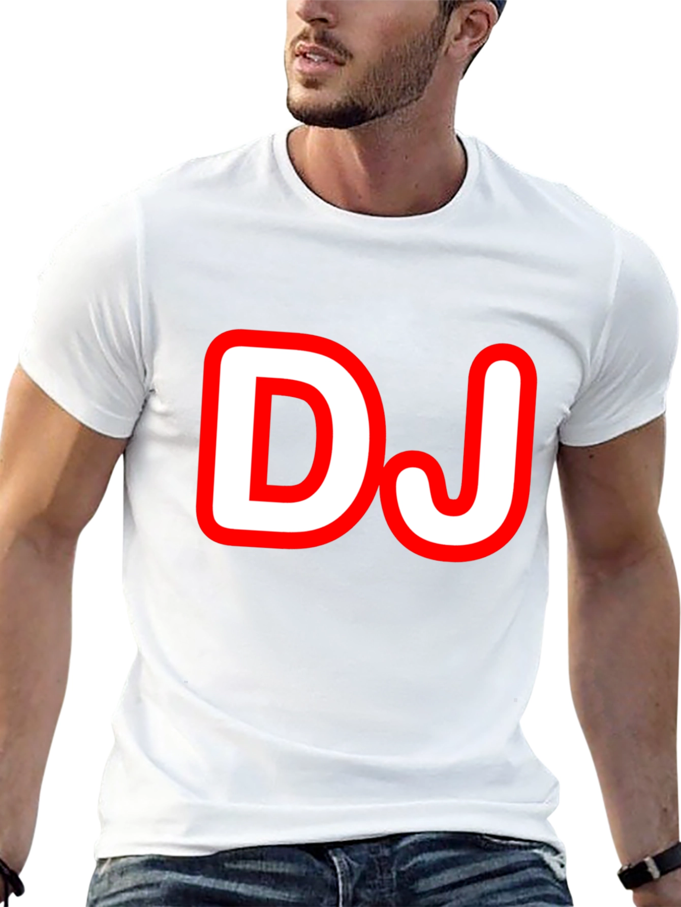 DJ Graphic Tee - Black Cotton T-Shirt